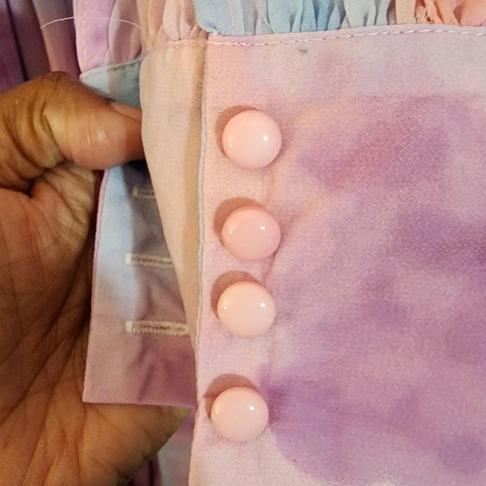 Elegant Pink and Purple Women's Dress - Picture 6 of 6